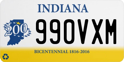 IN license plate 990VXM