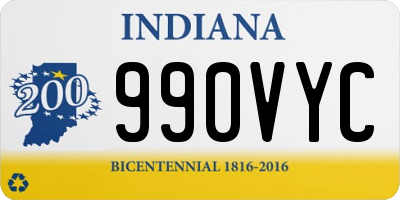 IN license plate 990VYC