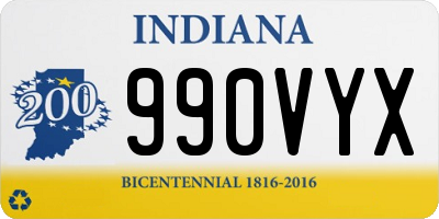 IN license plate 990VYX