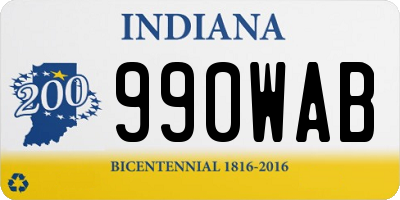 IN license plate 990WAB