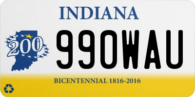 IN license plate 990WAU