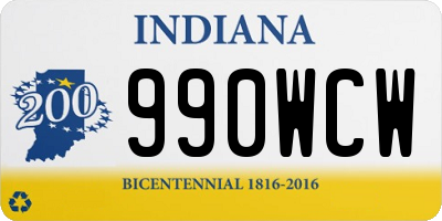 IN license plate 990WCW