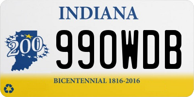 IN license plate 990WDB