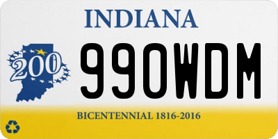 IN license plate 990WDM
