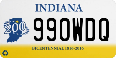 IN license plate 990WDQ