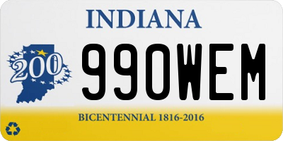 IN license plate 990WEM