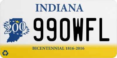 IN license plate 990WFL