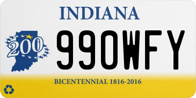 IN license plate 990WFY
