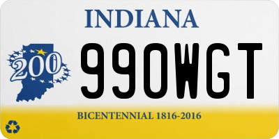 IN license plate 990WGT