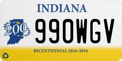 IN license plate 990WGV