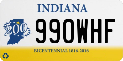 IN license plate 990WHF