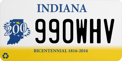 IN license plate 990WHV
