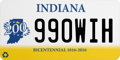 IN license plate 990WIH