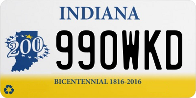 IN license plate 990WKD