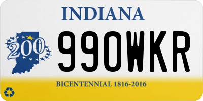 IN license plate 990WKR