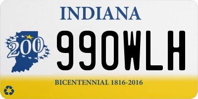 IN license plate 990WLH