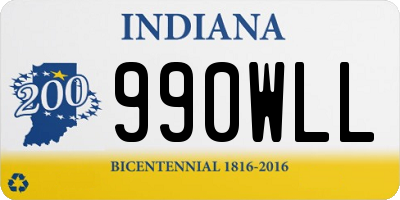 IN license plate 990WLL