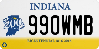 IN license plate 990WMB