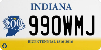 IN license plate 990WMJ