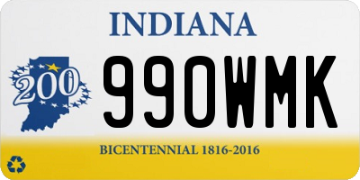 IN license plate 990WMK