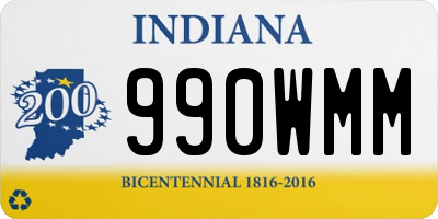 IN license plate 990WMM