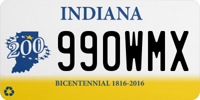 IN license plate 990WMX