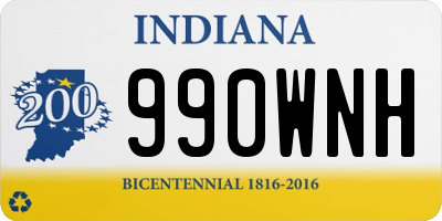 IN license plate 990WNH