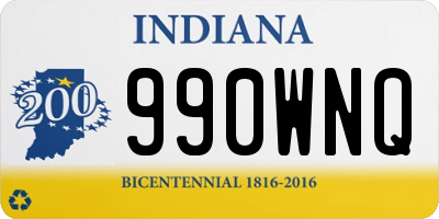 IN license plate 990WNQ