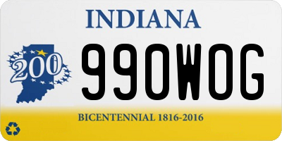 IN license plate 990WOG