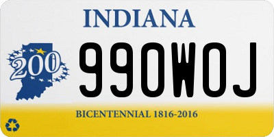 IN license plate 990WOJ