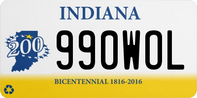 IN license plate 990WOL