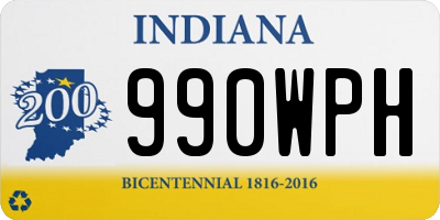 IN license plate 990WPH