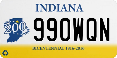 IN license plate 990WQN
