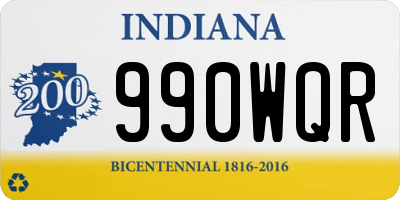 IN license plate 990WQR
