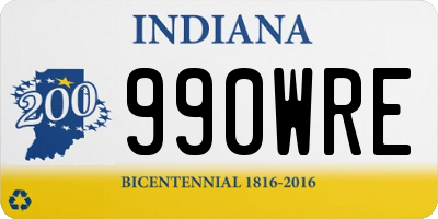IN license plate 990WRE