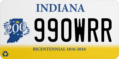 IN license plate 990WRR