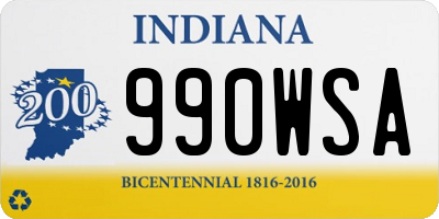 IN license plate 990WSA