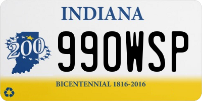 IN license plate 990WSP