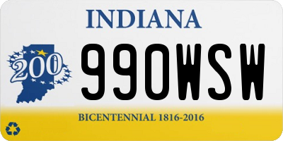 IN license plate 990WSW