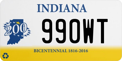 IN license plate 990WT