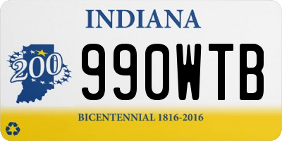 IN license plate 990WTB