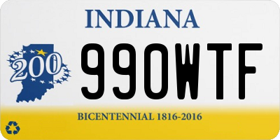 IN license plate 990WTF