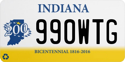 IN license plate 990WTG