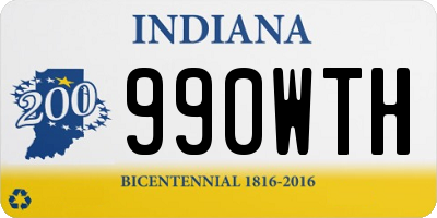 IN license plate 990WTH