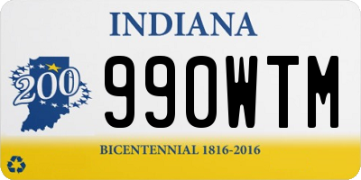 IN license plate 990WTM