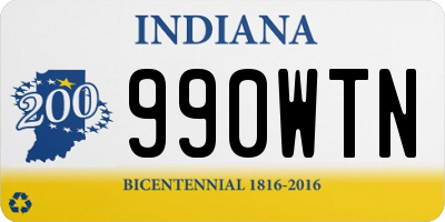 IN license plate 990WTN