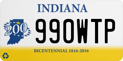 IN license plate 990WTP