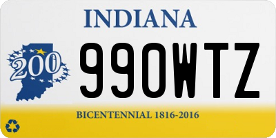 IN license plate 990WTZ