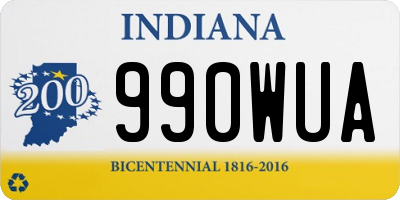 IN license plate 990WUA