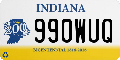 IN license plate 990WUQ